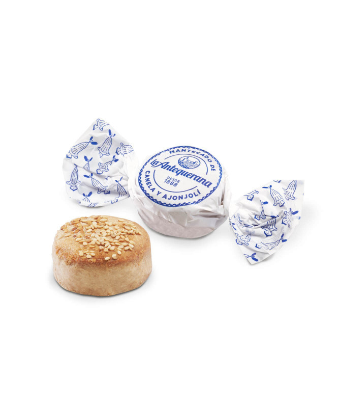 Mantecado de Canela y Ajonjolí tradicional de Antequera