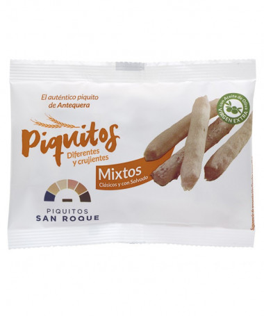 Piquitos Clásicos y Piquitos con Salvado de Aceite de Oliva V.E., envase 30 g