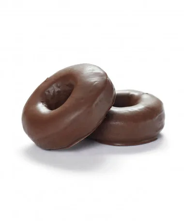 Roscos de huevo y mantequilla bañados en cacao