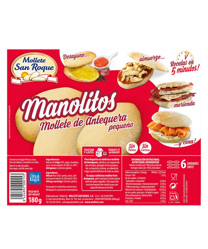Manolitos en envase atmósfera protectora