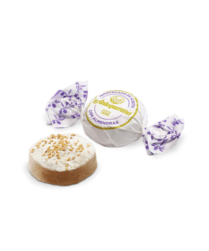 Mantecado de Aceite de Oliva con Almendras - La Antequerana
